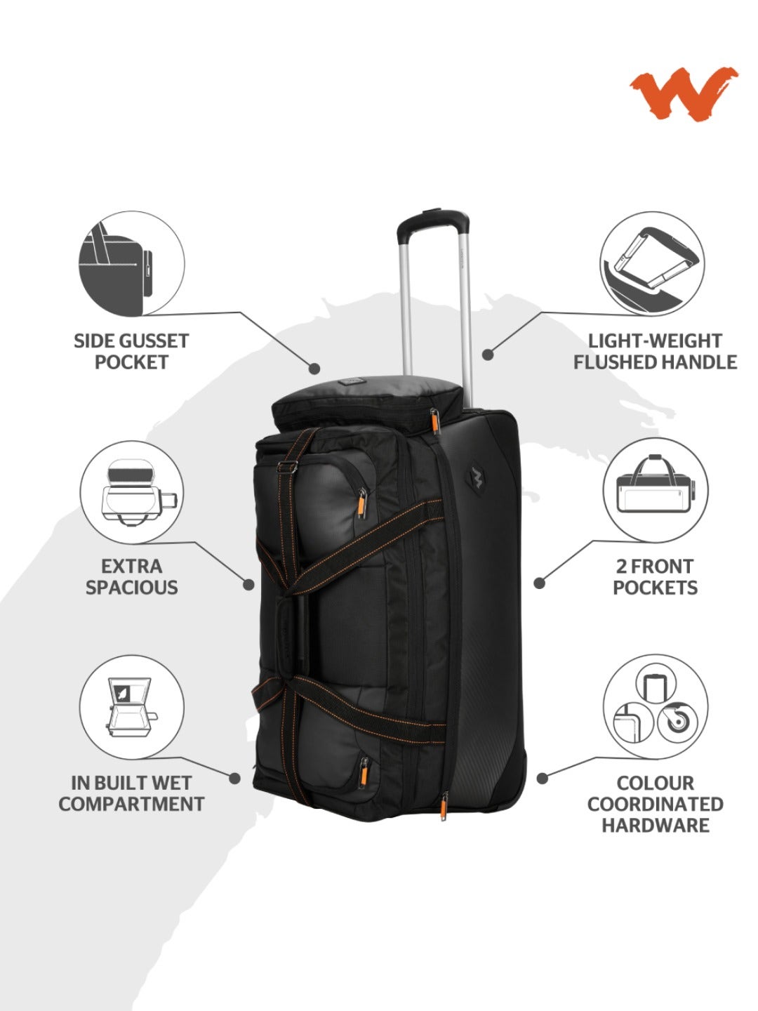 Wildcraft Nash Duffle Trolley